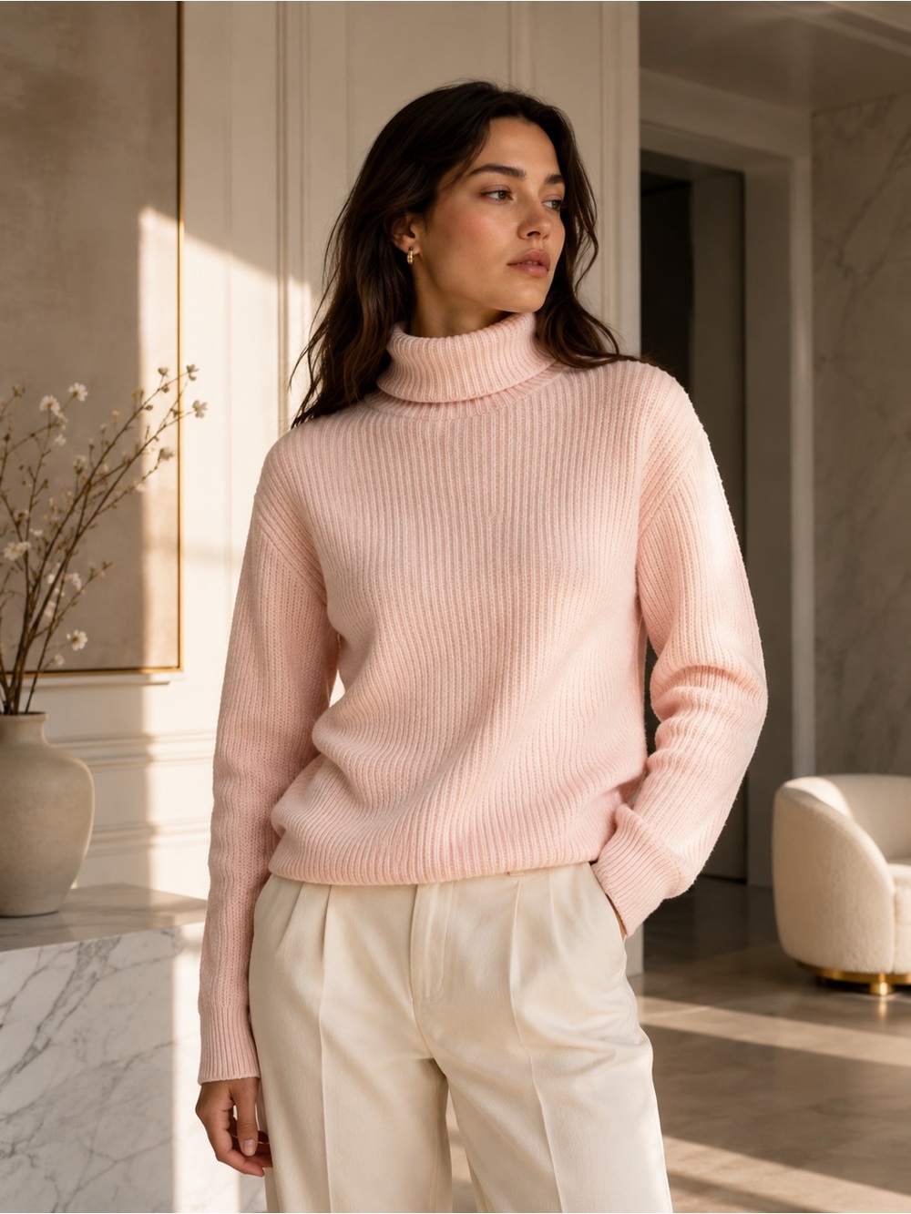 Aritzia Wilfred Turtleneck Merino Wool Sweater